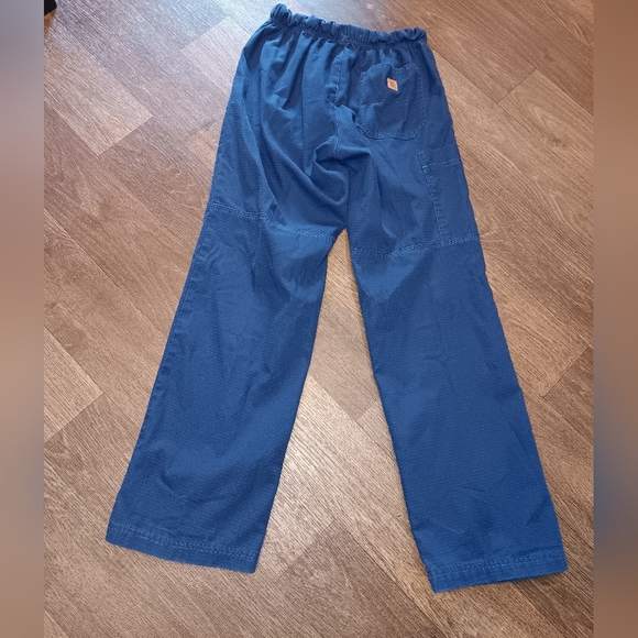 Carhartt Dark Blue Pants with Brown Logo Patch Size XS - Picture 2 of 4
